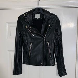 IRO Tara Black Leather Jacket Size 34